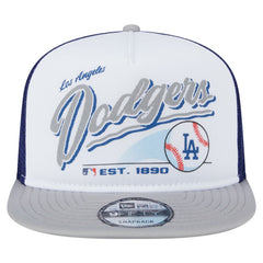 Los Angeles Dodgers New Era Retro Script Trucker 9FIFTY Snapback Hat - MLB