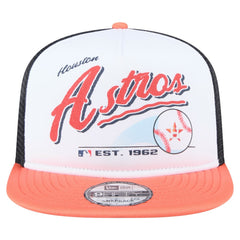 Houston Astros New Era Retro Script Trucker 9FIFTY Snapback Hat - MLB