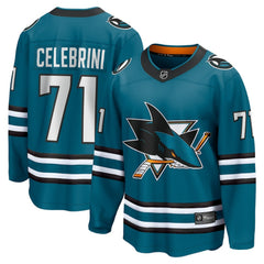 Macklin Celebrini San Jose Sharks Fanatics Home Breakaway Jersey – Teal - NHL