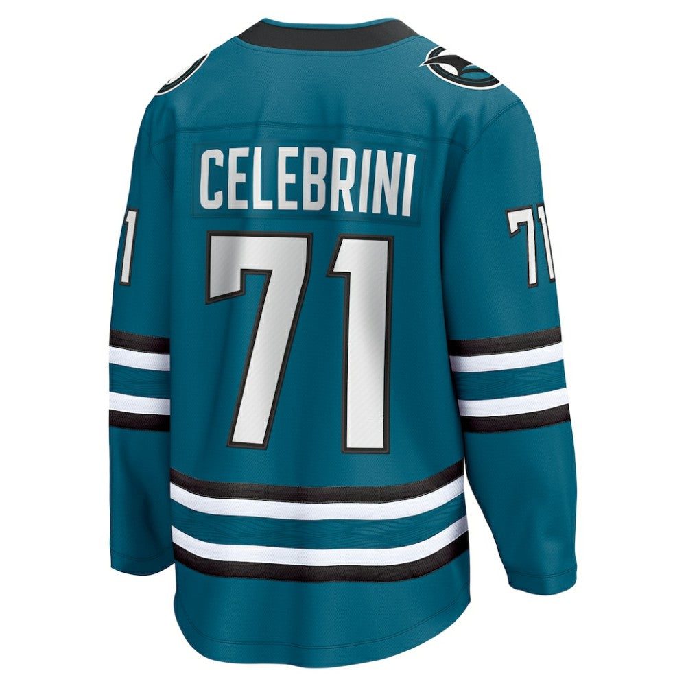 Macklin Celebrini San Jose Sharks Fanatics Home Breakaway Jersey – Teal - NHL