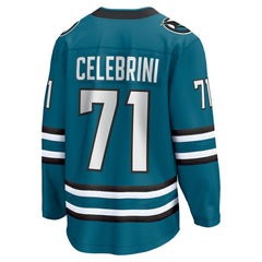 Macklin Celebrini San Jose Sharks Fanatics Home Breakaway Jersey – Teal - NHL