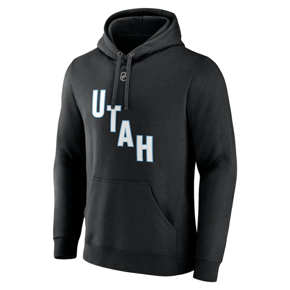 Nick Schmaltz NHL Utah Fanatics Authentic Stack Name & Number Tri-Blend Pullover Hoodie - Black - NHL