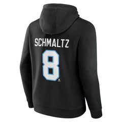Nick Schmaltz NHL Utah Fanatics Authentic Stack Name & Number Tri-Blend Pullover Hoodie - Black - NHL