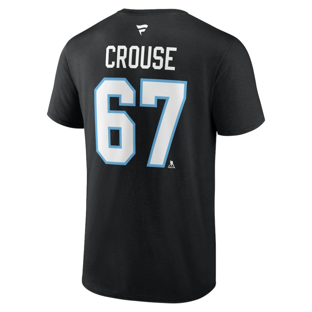 Lawson Crouse Utah Mammoth Fanatics Authentic Stack Name & Number T-Shirt - Black - NHL