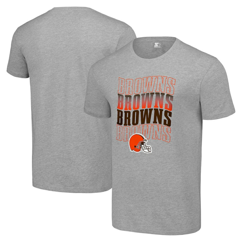 Cleveland Browns Starter Four Name T-Shirt Heather Gray | NFL