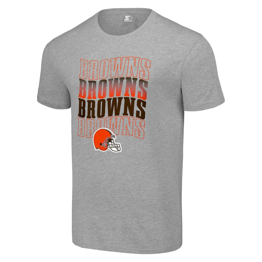 Cleveland Browns Starter Four Name T-Shirt Heather Gray | NFL