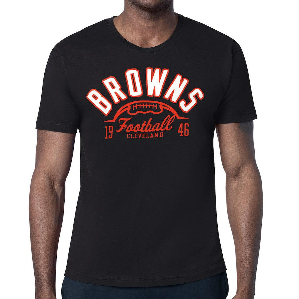 Cleveland Browns Starter Half Ball Logo T-Shirt Black | NFL