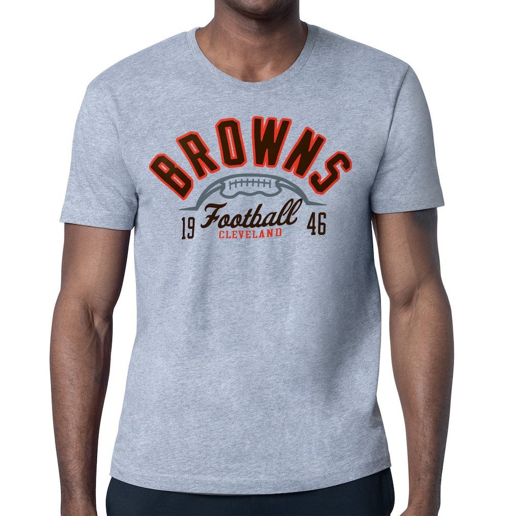 Cleveland Browns Starter Half Ball Logo T-Shirt Heather Gray | NFL