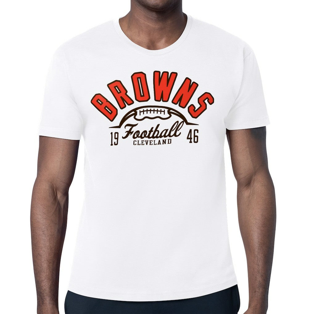 Cleveland Browns Starter Half Ball Logo T-Shirt White | NFL