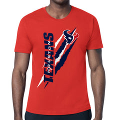 Houston Texans Starter Color Scratch T-Shirt Red | NFL