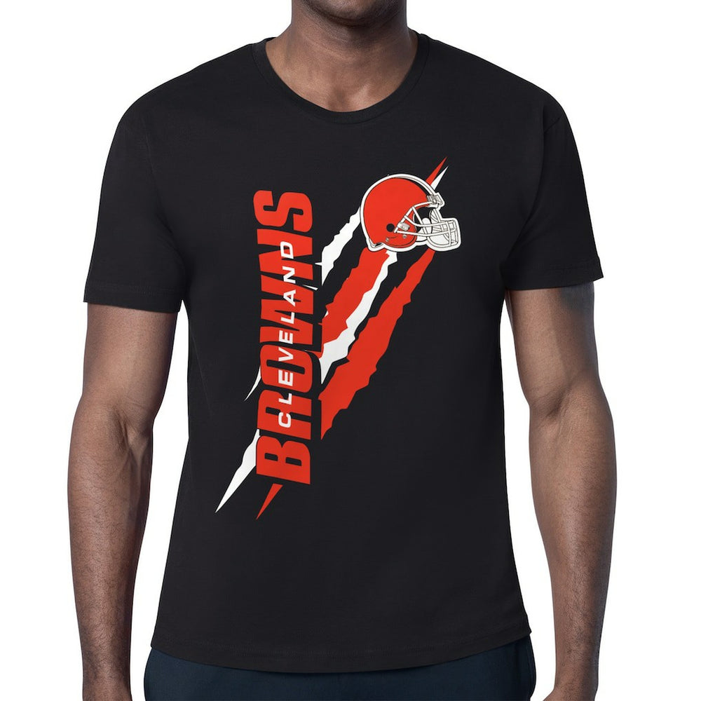 Cleveland Browns Starter Color Scratch T-Shirt Black | NFL