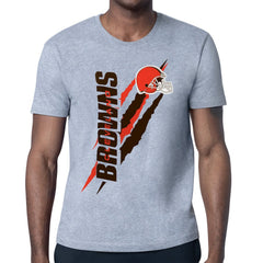 Cleveland Browns Starter Color Scratch T-Shirt Heather Gray | NFL