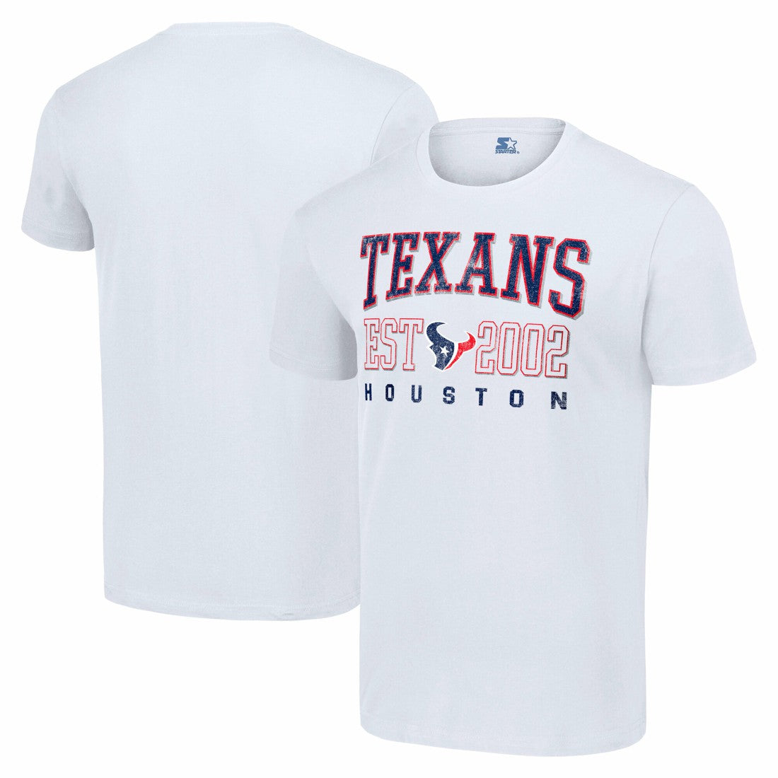 Houston Texans Starter Distressed Graphic T-Shirt White | NFL