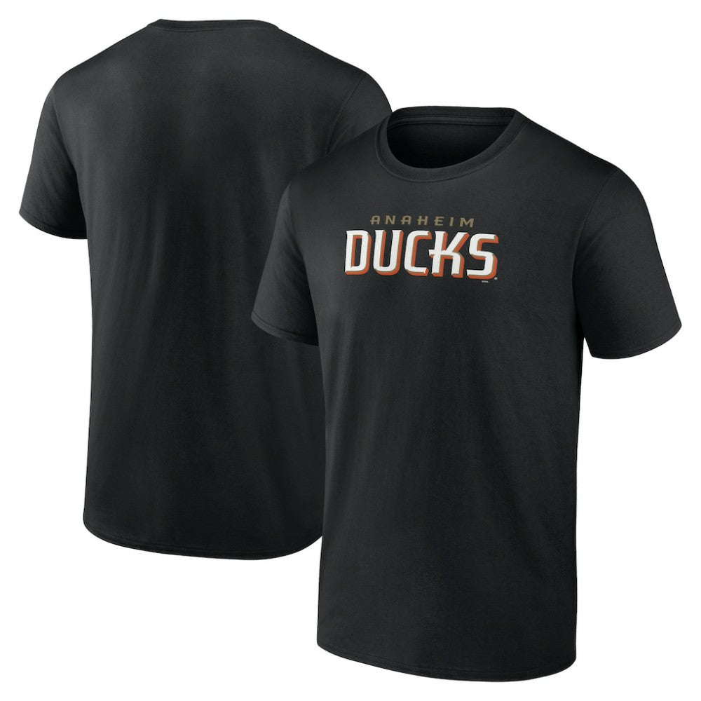 Anaheim Ducks Wordmark Logo T-Shirt - Black - NHL