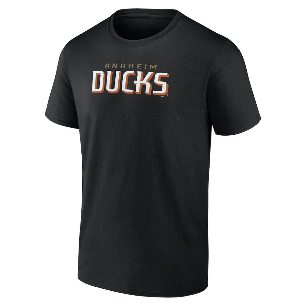 Anaheim Ducks Wordmark Logo T-Shirt - Black - NHL