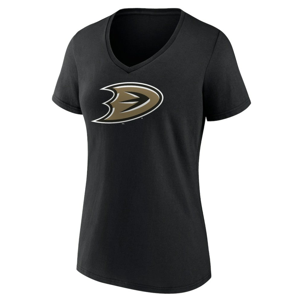 Anaheim Ducks Women's Secondary Logo V-Neck T-Shirt – Black - NHL