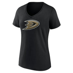 Anaheim Ducks Women's Secondary Logo V-Neck T-Shirt – Black - NHL