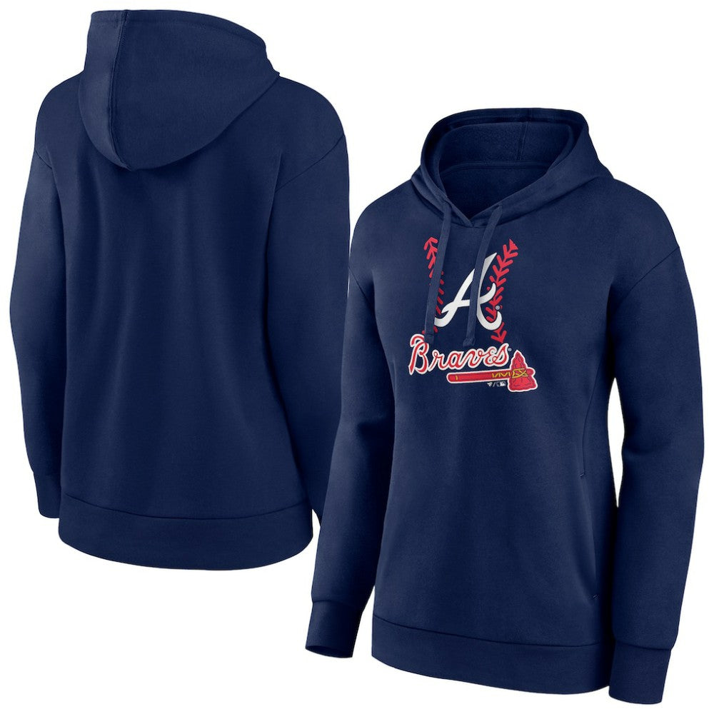 Atlanta Braves Women's Fastball Pullover Hoodie - MLB