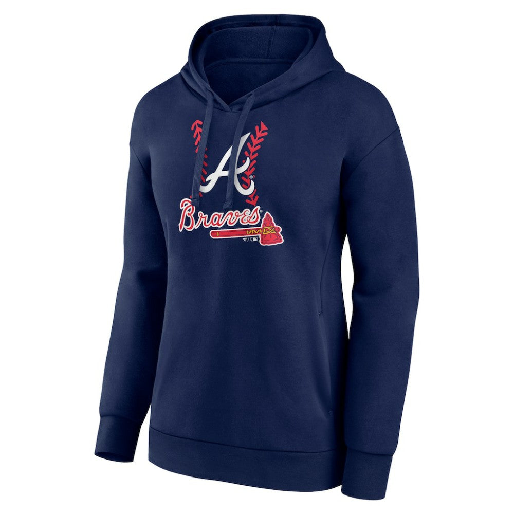 Atlanta Braves Women's Fastball Pullover Hoodie - MLB