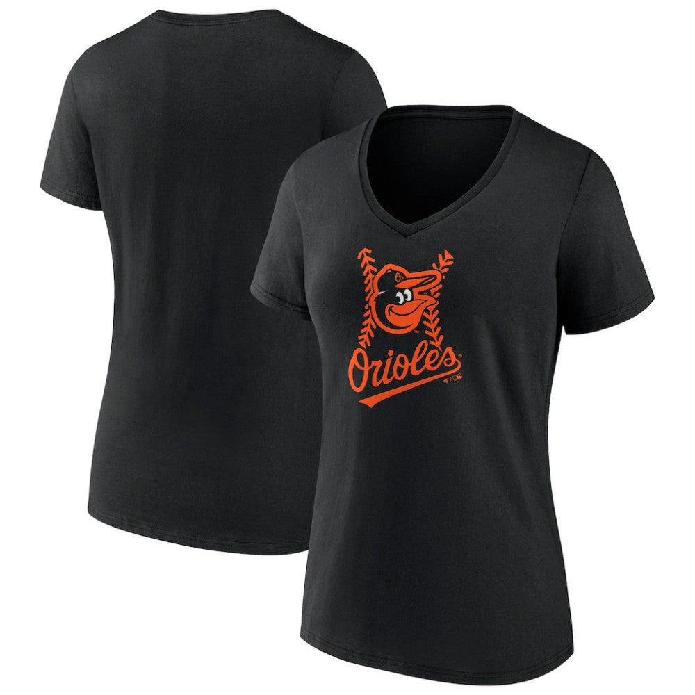 Baltimore Orioles Women's Fastball V-Neck T-Shirt - MLB