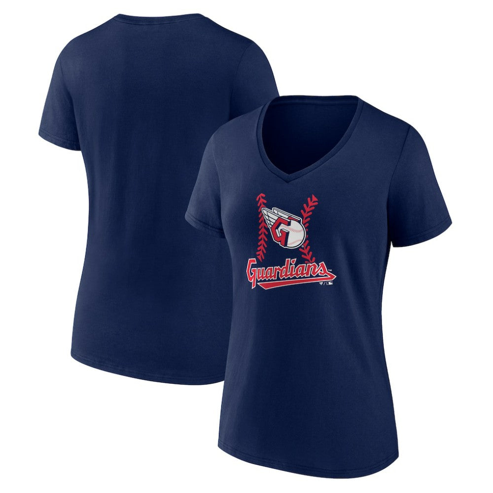 Cleveland Guardians Women's Fastball V-Neck T-Shirt - MLB