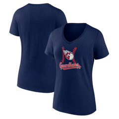 Cleveland Guardians Women's Fastball V-Neck T-Shirt - MLB