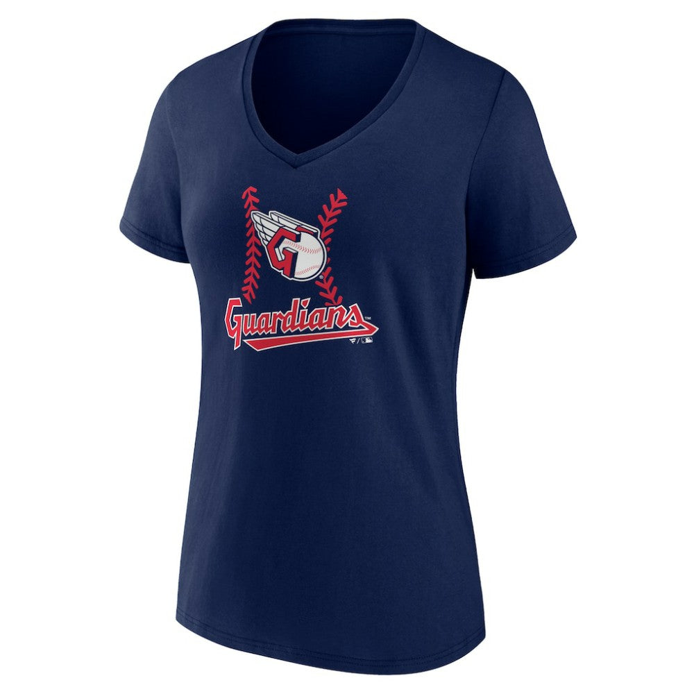 Cleveland Guardians Women's Fastball V-Neck T-Shirt - MLB