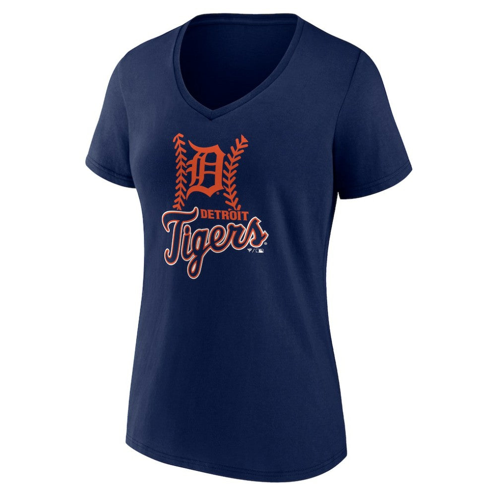 Detroit Tigers Women's Fastball V-Neck T-Shirt - MLB