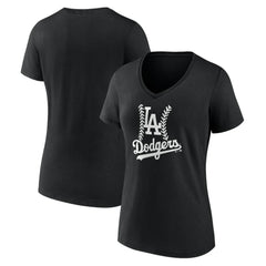 Los Angeles Dodgers Women's Fastball V-Neck T-Shirt - MLB
