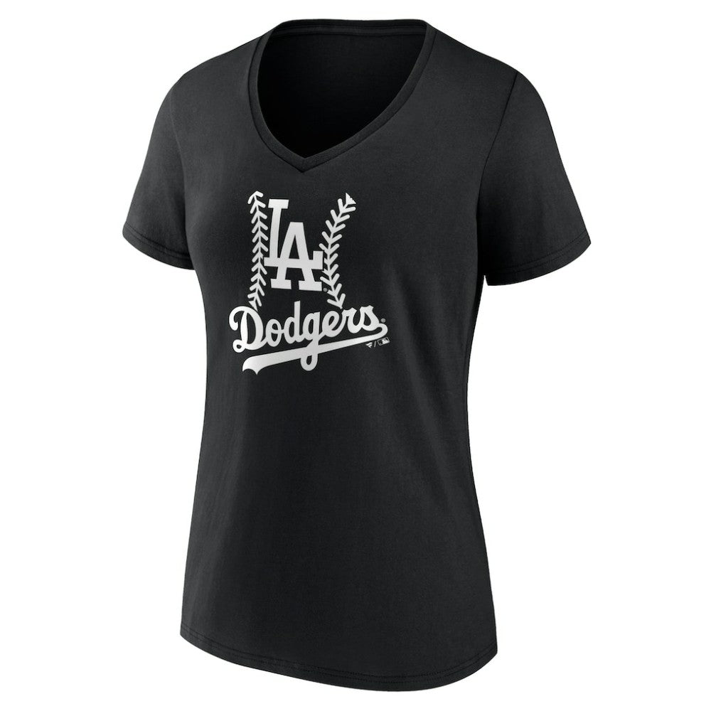 Los Angeles Dodgers Women's Fastball V-Neck T-Shirt - MLB