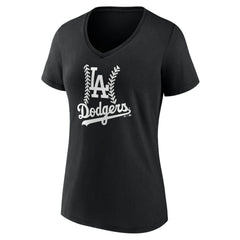 Los Angeles Dodgers Women's Fastball V-Neck T-Shirt - MLB