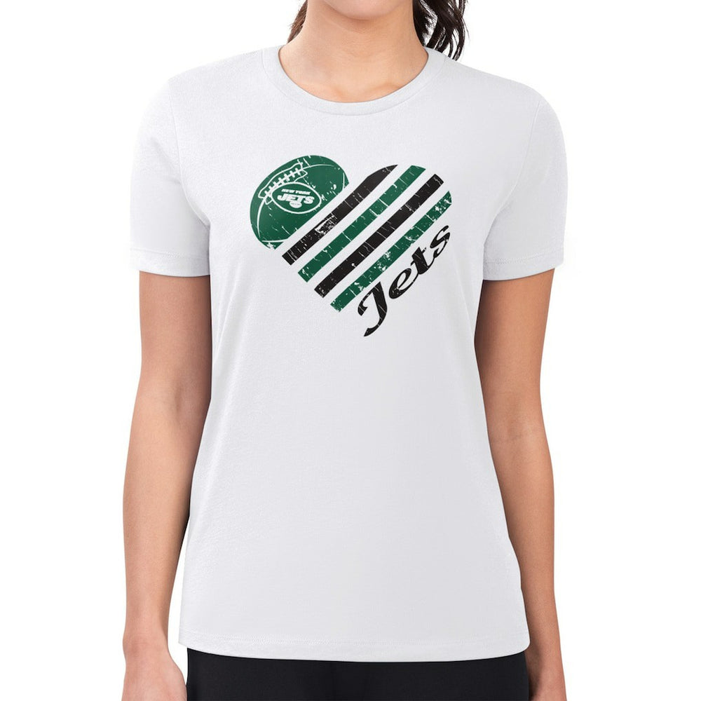 New York Jets G-III 4Her by Carl Banks Women's Heart T-Shirt White | NFL
