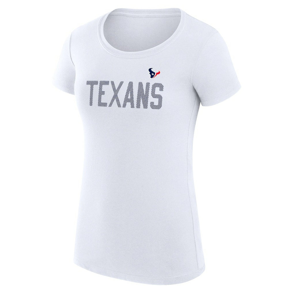 Houston Texans G-III 4Her by Carl Banks Women's Super-Slim Fit Lightweight Dot Print T-Shirt White | NFL