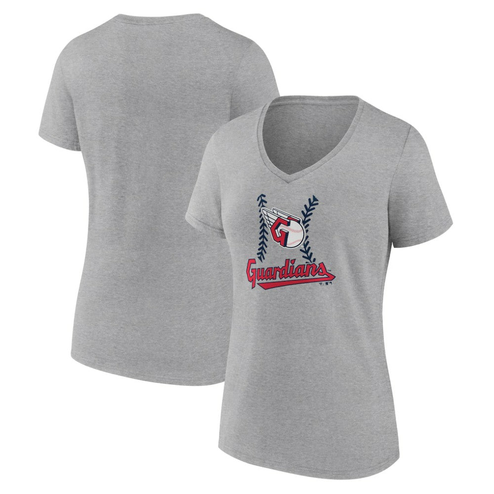 Cleveland Guardians Women's Fastball V-Neck T-Shirt - MLB
