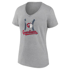 Cleveland Guardians Women's Fastball V-Neck T-Shirt - MLB