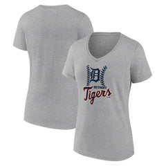 Detroit Tigers Women's Fastball V-Neck T-Shirt - MLB