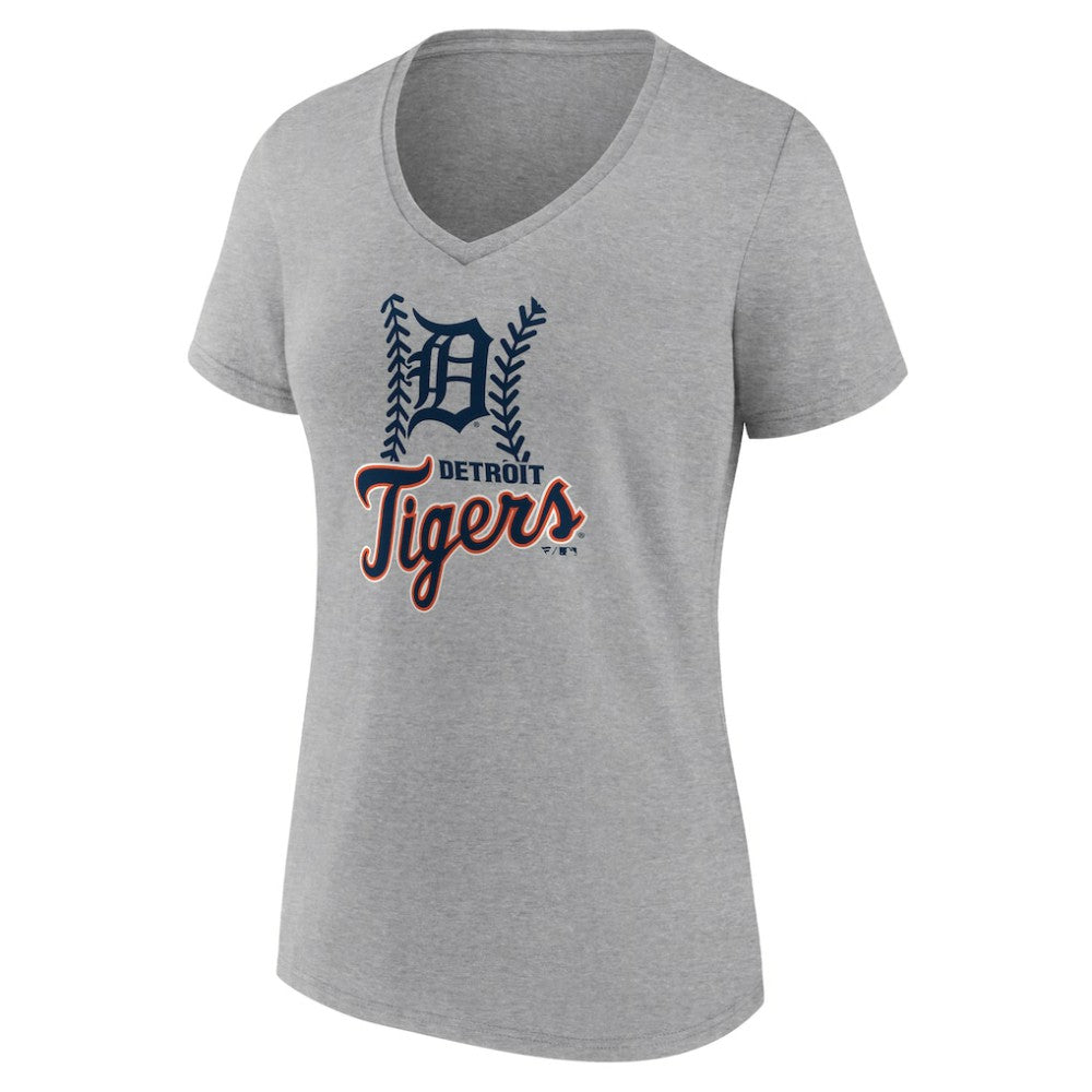 Detroit Tigers Women's Fastball V-Neck T-Shirt - MLB