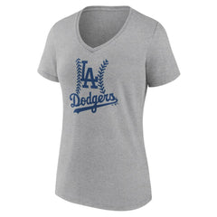 Los Angeles Dodgers Women's Fastball V-Neck T-Shirt - MLB