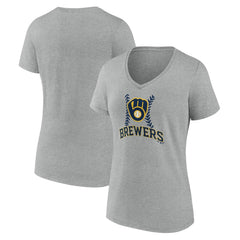 Milwaukee Brewers Women's Fastball V-Neck T-Shirt - MLB
