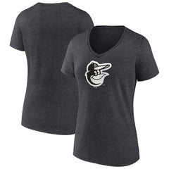Baltimore Orioles Women's Monochrome V-Neck T-Shirt - MLB
