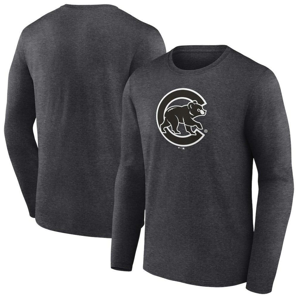 Chicago Cubs Monochrome Long Sleeve T-Shirt - MLB