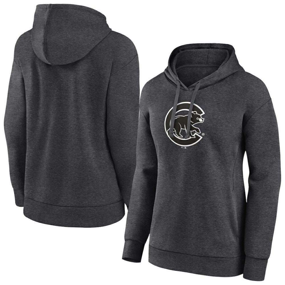 Chicago Cubs Women's Monochrome Pullover Hoodie - MLB