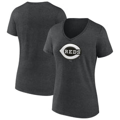 Cincinnati Reds Women's Monochrome V-Neck T-Shirt - MLB