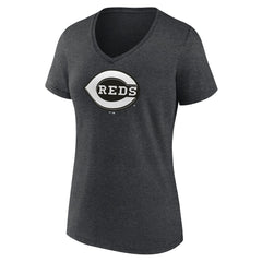 Cincinnati Reds Women's Monochrome V-Neck T-Shirt - MLB