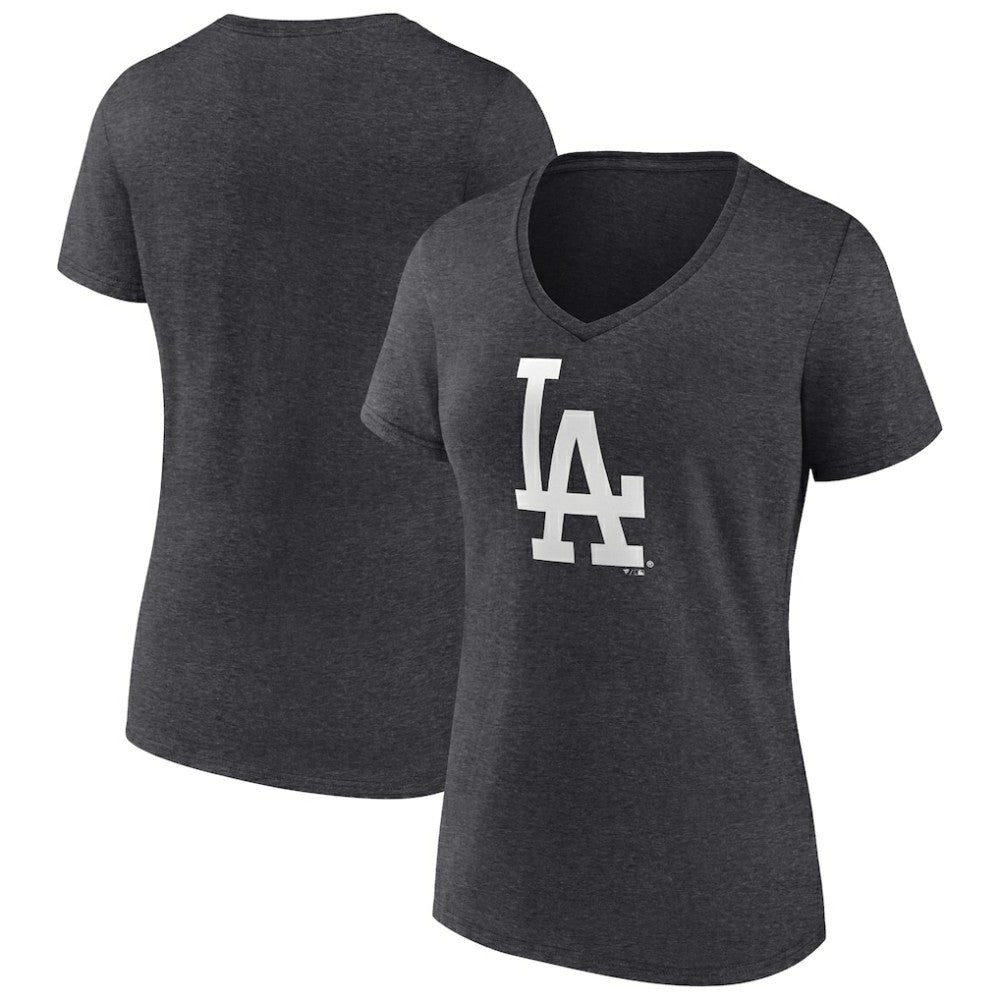 Los Angeles Dodgers Women's Monochrome V-Neck T-Shirt - MLB