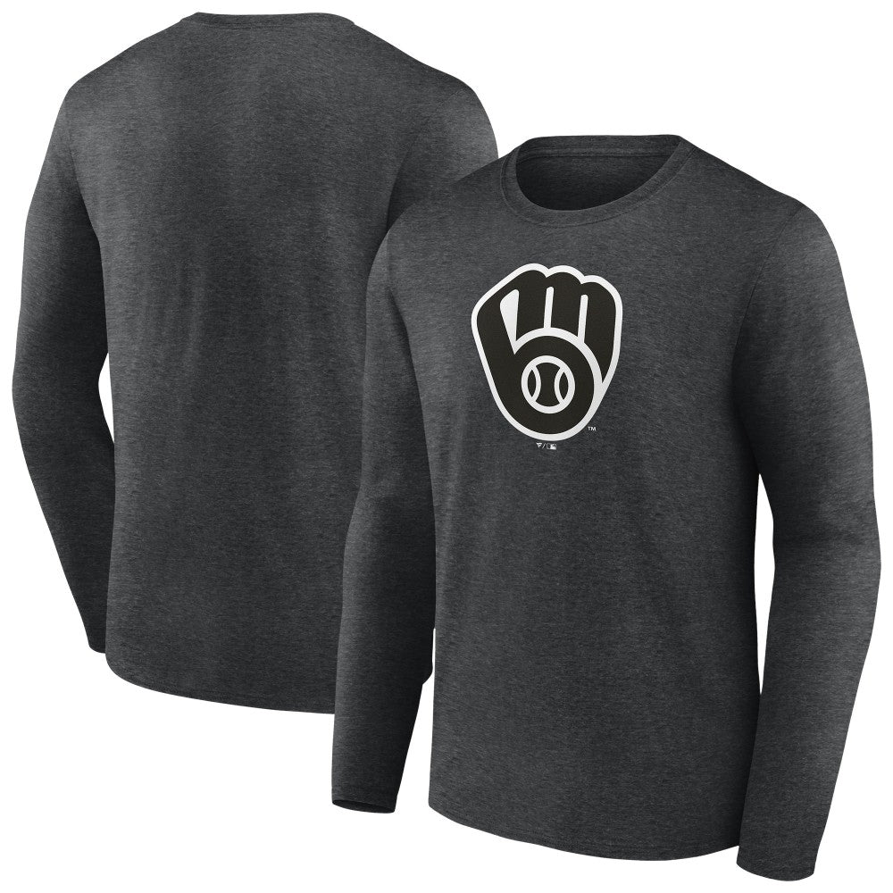 Milwaukee Brewers Monochrome Long Sleeve T-Shirt - MLB