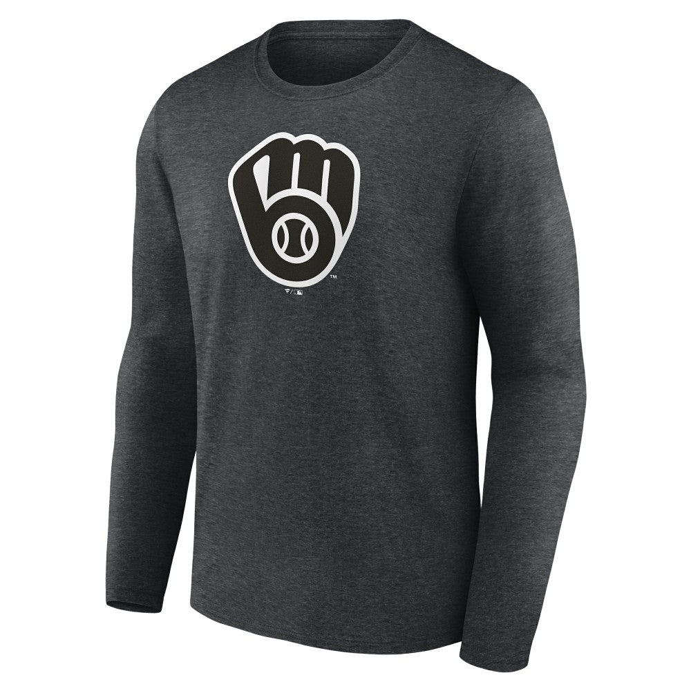 Milwaukee Brewers Monochrome Long Sleeve T-Shirt - MLB