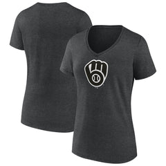 Milwaukee Brewers Women's Monochrome V-Neck T-Shirt - MLB