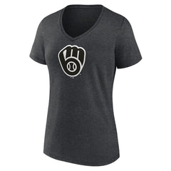 Milwaukee Brewers Women's Monochrome V-Neck T-Shirt - MLB