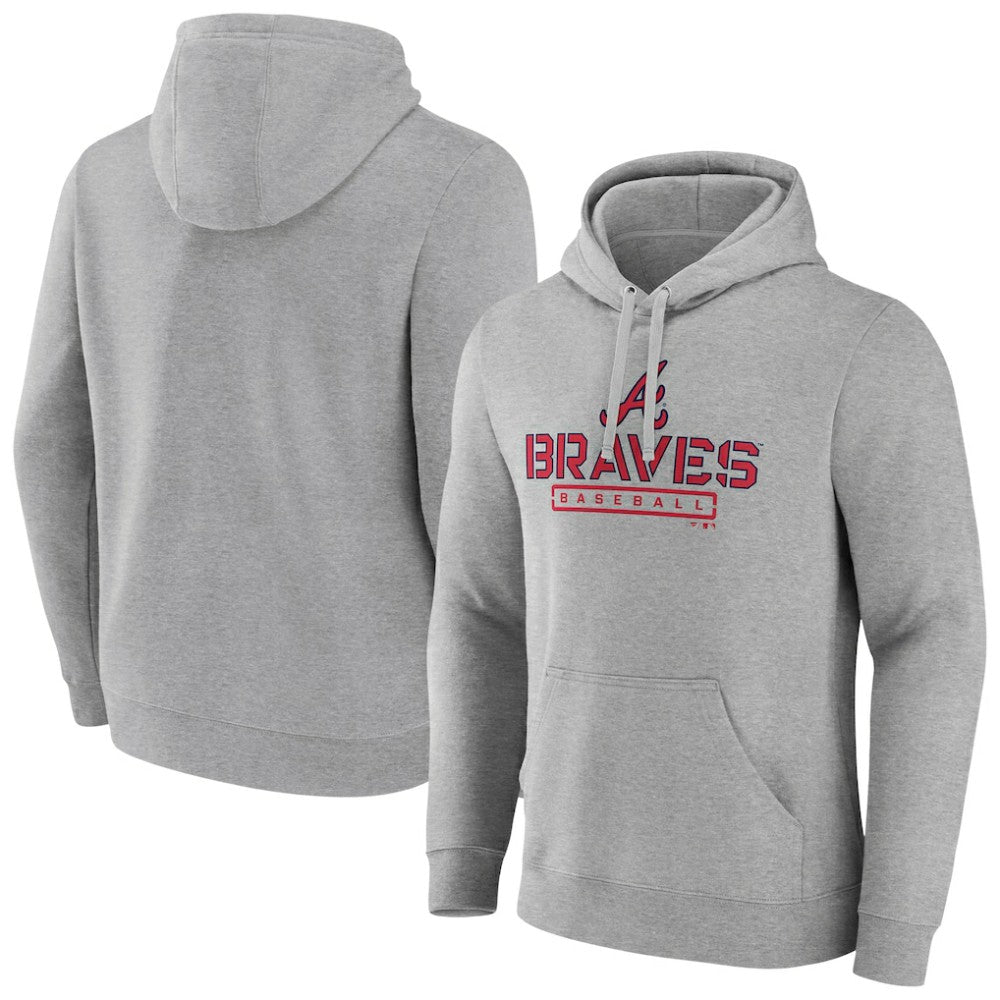 Atlanta Braves Evanston Stencil Pullover Hoodie - MLB